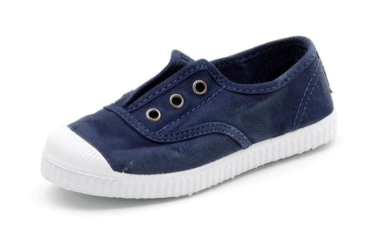 Navy blue store canvas sneakers