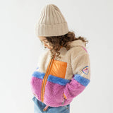 Colour Black Plush Jacket > Souris Mini - Cream, Pink and Blue