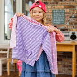 Purple Heart Striped T-shirt > Souris Mini (Baby to Youth)