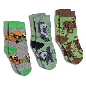 Red Panda, Skunk and Warthog Kids Socks > GOOD LUCK SOCKS