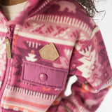 Pink Patterned Fleece Jacket > Souris Mini (Baby to Youth)