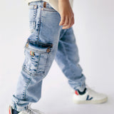 'Washed Out Look' Denim Jog Pants > Souris Mini