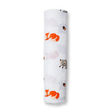 'Forest Friends' Cotton Muslin Swaddle Blanket > Lulujo 47x47"