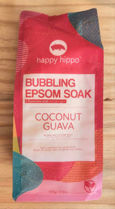 Coconut Guava Bubbling Epsom Soak 600g > Happy Hippo