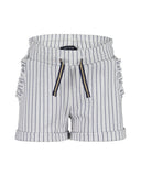 Soft Cotton Shorts - Black and White Striped > Kitzberg