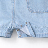 Lightweight Soft Denim Overall Shorts > Souris Mini (Baby-Toddler)
