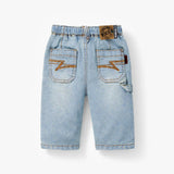Light Blue Striped Soft Denim Pant > Souris Mini Boys (Baby-Toddler