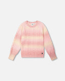 Pink Gradient Cable Knit Sweater > Deux Par Deux