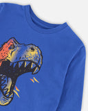 Cobalt Blue Dinosaur T-shirt  > Deux Par Deux size 3