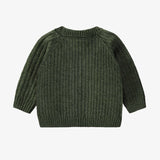 Deep Mossy Green Jacquard Knit Sweater > Souris Mini Baby-Toddler