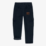 Relaxed Fit Navy Corduroy Pants > Souris Mini