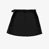 Black and White Stripe Gabardine Short-Skirt > Souris Mini