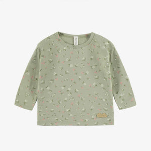 Soft Sage & Flowers T-shirt in Organic Cotton > Souris Mini Baby/Toddler