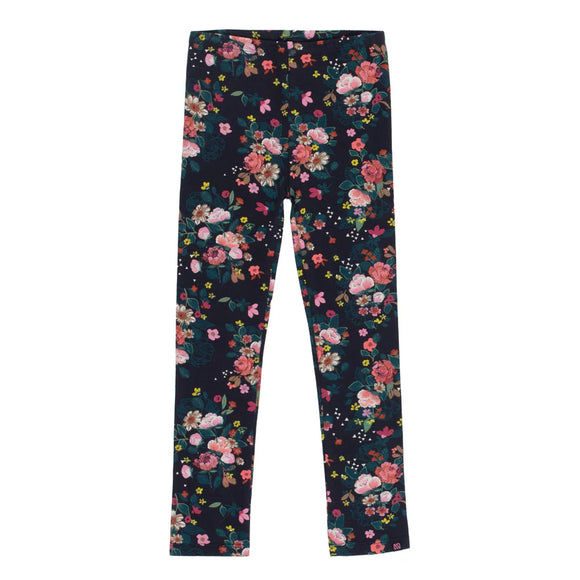 Deep Grey-Teal Floral Legging > Nano