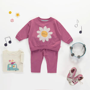 Violet French Terry Cotton Pants > Souris Mini (Baby-Toddler)