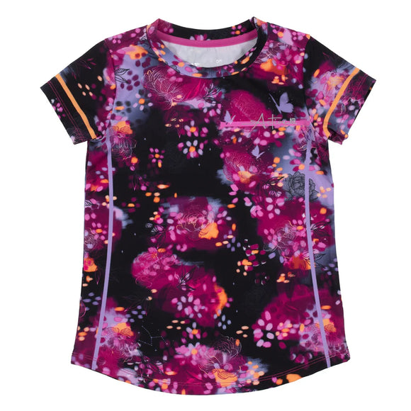 Floral Black Athletic S/S T-shirt  > Nano