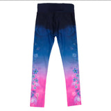 Ombre Pink-Purple Girl's Athletic Leggings  > Nano