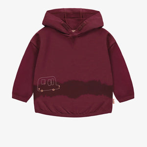 Burgundy Maroon French Cotton Hoodie > Souris Mini (Baby-Toddler)