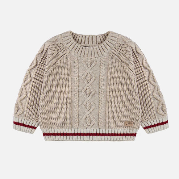 Beige Knitted Sweater (Wool Sock Effect) > Souris Mini Baby-Toddler