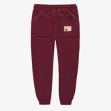 Maroon Relaxed Fit French Cotton Jog Pants > Souris Mini (Baby to Kid)