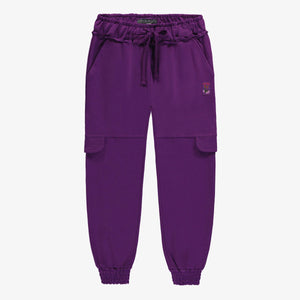 Relaxed Fit Purple French Cotton Jog Pants > Souris Mini (Baby to Big)