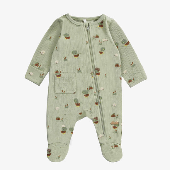 Sage Ducky (Organic Crepe) Cotton Sleeper > Souris Mini