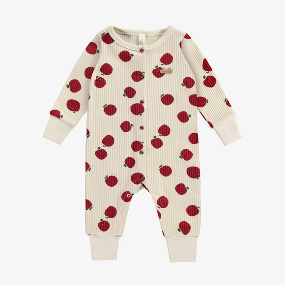 Red Apples Ribbed Cotton Pajama > Souris Mini Baby