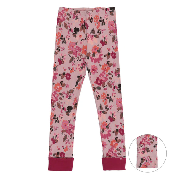Pink Floral Soft Ribbed Legging > Nano
