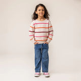 Beige Stripe Knitted Sweater > Nano