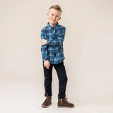 Navy and Blue Plaid Shirt > Nano