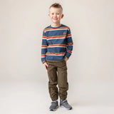 Blue-Green Striped T-Shirt > Nano 7-14yr