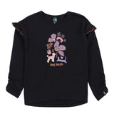 Poodle & Kitties Black T-shirt > Nano