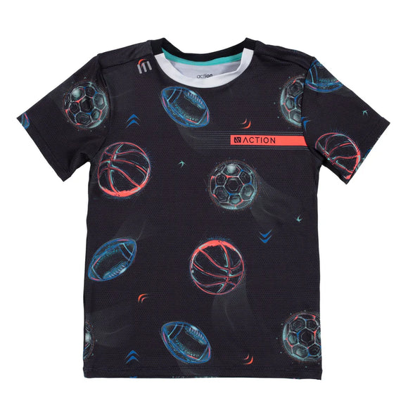 Boy's Black Athletic T-shirt > Nano Active Wear