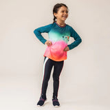 Navy - Mint Girl's Athletic Leggings  > Nano Active Wear