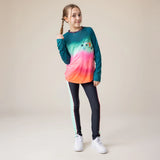 Navy - Mint Girl's Athletic Leggings  > Nano Active Wear