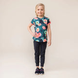 Floral - Teal Athletic T-shirt > Nano Athletic Wear