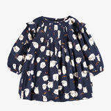 Deep Navy Dress with Sheep Pattern > Souris Mini (Baby-Youth)