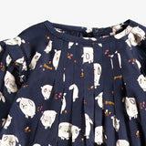 Deep Navy Dress with Sheep Pattern > Souris Mini (Baby-Youth)