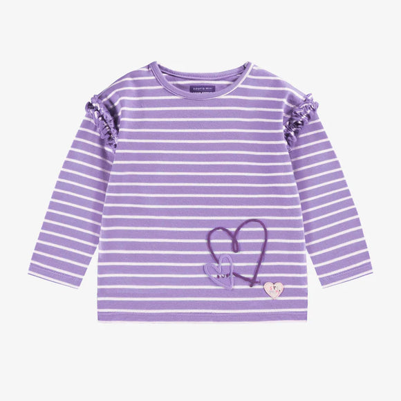 Purple Heart Striped T-shirt > Souris Mini (Baby to Youth)