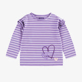 Purple Heart Striped T-shirt > Souris Mini (Baby to Youth)