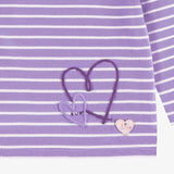 Purple Heart Striped T-shirt > Souris Mini (Baby to Youth)