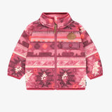 Pink Patterned Fleece Jacket > Souris Mini (Baby to Youth)