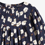 Deep Navy Dress with Sheep Pattern > Souris Mini (Baby-Youth)