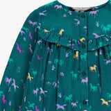 Turquoise Dress with Horses Print > Souris Mini (Baby-Youth)
