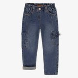 Paperbag Waist Relaxed-Fit Blue Jeans > Souris Mini Girls size 7