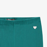Turquoise Legging in Ribbed Knit > Souris Mini (Baby to Youth)