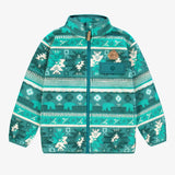 Turquoise Patterned Fleece Jacket > Souris Mini (Baby to Youth)