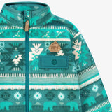 Turquoise Patterned Fleece Jacket > Souris Mini (Baby to Youth)