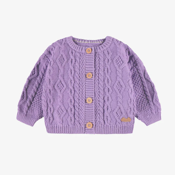 Purple Knit Cardigan > Souris Mini (Baby)