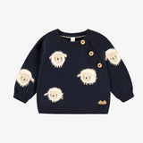 Navy Sheep Knit Sweater > Souris Mini (Baby)